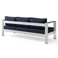 thumbnail image 5 of Modway Shore Outdoor Patio Aluminum and Fabric Sofa in Silver/Navy, 5 of 11
