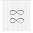 thumbnail image 3 of Ambesonne Love Shower Curtain, Infinity Monochrome, 69"Wx75"L, Black White, 3 of 3