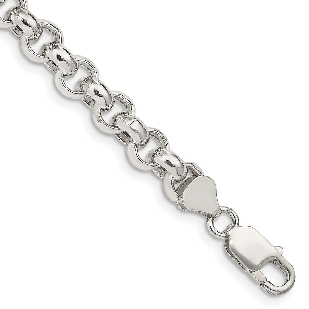 Bracelet Large En Argent Sterling 925 Pour Femme - Design Rond Classique - 12 Mm X 19 Cm - Cadeau élégant