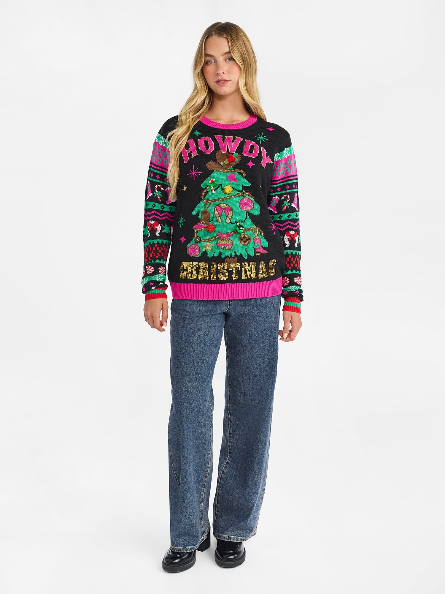 No Boundaries Christmas Sweater, Lightweight, Women's