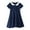 Navy, variant on CAICJ98 Girl's Short Sleeve Dresses Casual Vintage Collar Fit and Flare Skater Party Dress for Toddler Kids Girls (9-10 Years,Navy)