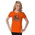 thumbnail image 4 of Happy Halloween Ville Haunted Houses Womens Fitted Plus Size Graphic Tee Brisco Brands 2X, 4 of 5