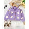 thumbnail image 2 of Baby Girls Cardigan Princess Long Sleeve Knit Jacket 6M 9M 12M 18M 24M 3T Cute Girls Sweater Coat Winter Infant Knitted Cardigan Baby Knit Clothes, 2 of 9