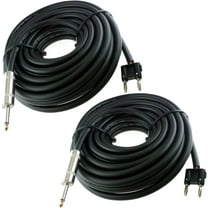 2x 25 FT Banana to 1/4" speaker cables DJ PA 25FT PAIR OF CABLES 12 Gauge 12GA