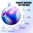 thumbnail image 4 of PLAYZAP Hopper Ball, Bouncy Ball with Handle for Kids, 20-inch Hippity Hoppity Hop Bounce Ball Toys, Sit and Bouncing Ball with Pump, Boys Girls Jumping Hopping Ball Gifts - Purple Cloud, 4 of 11