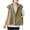 Khaki2, variant on APEXFWDT Womens Lightweight Sleeveless Vest Casual Loose Button Down Hooded Vest Spring Outdoor Baggy Drawstring Jackets with Pockets