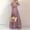 Pink, variant on Zpanxa Summer Dresses for Women Summer Fashion Round Neck Short Sleeve Solid Color Swing Belt Plus Size Dress Purple M
