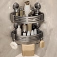 thumbnail image 1 of Esquinero para Baño Regadera Ventosa Repisas Sin Taladro Organizador de Regadera Metal de Aluminio Porta Shampoo Antióxido Estante Organizador Baño Gris Mueble para Regadera, 1 of 4