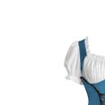 thumbnail image 6 of Karymi Cocktail Dresses for Women Medieval Gothic Corset Dress, Puff Short Sleeve Square Neck Lace-Up Irregular Hem Halloween Festival Beer Festival Costume Easter Dresses for Women, 6 of 6