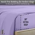 thumbnail image 4 of Pratyux 26-INCH EXTRA DEEP POCKETS 6-Piece Split Head Queen Sheet Set - 1000-Thread Count 100% Organic Cotton - Sheet Set - 28" Split, Lilac Solid, 4 of 7