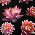 thumbnail image 3 of Atelier B Art Studio 20x20 Black Modern Framed Museum Art Print Titled - LOTUS FLOWER PATTERN, 3 of 5