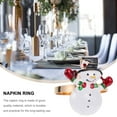 thumbnail image 3 of Miangastore 4pcs Christmas Snowman Shaped Napkin Rings Decorative Snowman Napkin Buckles, 3 of 8