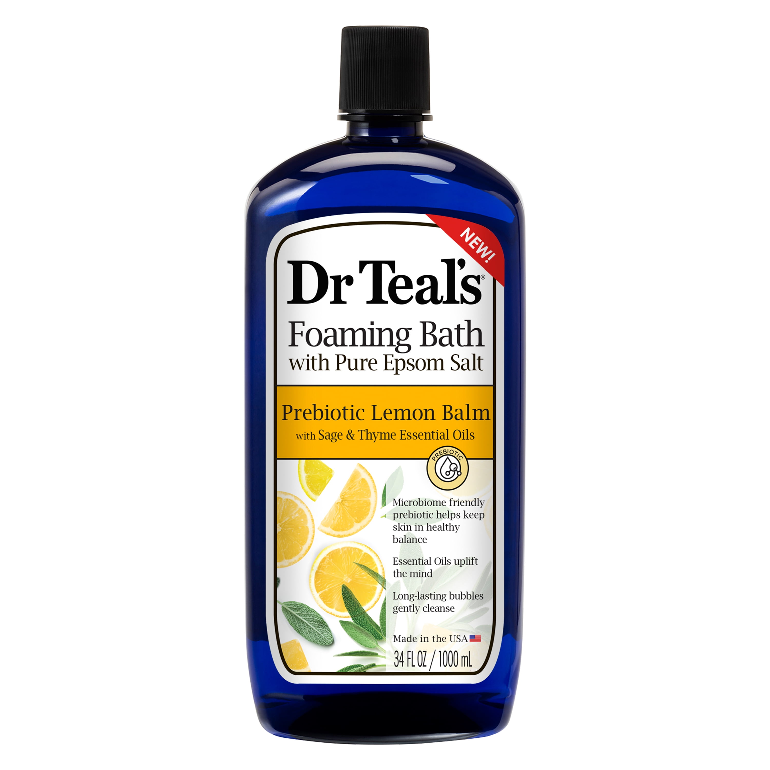 Dr Teal's Foaming Bath with Prebiotic Lemon Balm and Essential Oil