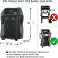 thumbnail image 4 of Funda para parrilla de 52 pulgadas para Weber Spirit Series 200 y 300, funda para parrilla de exterior, resistente al agua, resistente a la decoloración., 4 of 5