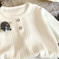 thumbnail image 3 of Wonitaaizi Toddler Baby Boy Girl Clothes Long Sleeve Tops Pants Set Casual Outfit (4-5 Years,White), 3 of 4