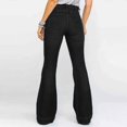 thumbnail image 3 of Gibobby Pantalones para mujer Pantalones vaqueros sueltos de estilo de moda con diseño de pierna recta de cintura alta informal para mujer(Negro,M), 3 of 5