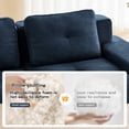 thumbnail image 6 of FFH 152" U-Shaped Sectionals for Living Room, 4 Seater Cloud Sofa with Ottoman, No Assembly, Blue, 6 of 14
