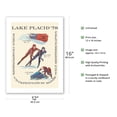 thumbnail image 2 of Lake Placid - 1978 World Championships - World Sprint & Bobsledding - Vintage Travel Poster by Arti Torrance c.1978 - Bamboo Fine Art 290gsm Paper (Unframed) 12x16in, 2 of 4