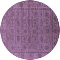 thumbnail image 1 of Ahgly Company Indoor Round Oriental Blue Industrial Area Rugs, 7' Round, 1 of 4