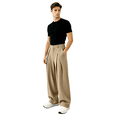 thumbnail image 2 of HBDesign Mens Summer Seersucker Wide Leg Pants Casual Breathable Comfort Trousers, 2 of 6