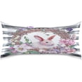 thumbnail image 3 of Satin Pillowcase, Satin Pillow Cases with Envelope Closure Standard Size 20x26 Inches for Hair and Skin - Easter Bunny and Flowers Home Decor, 3 of 7