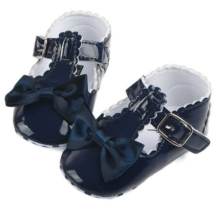 

Juebong Toddler Shoes Baby Girls Cute Fashion Hollow Out Bow Non-slip Soft Bottom Sandals Dark Blue 0-6 Months