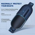 thumbnail image 5 of FAIZHI Boat Fenders 4 Pack, 6.5in Boat Bumpers Fenders with 4 Ropes, Inflatable Ribbed Marine Boat Bumpers for Pontoon Boat Fenders Inflatable, Black, 5 of 8