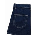 thumbnail image 5 of Women'S Casual Pocket Detail Denim Shirt Asymmetrical Skort Women'S Denim Set Two Piece Outfit Blue Skirt Pants M, 5 of 6