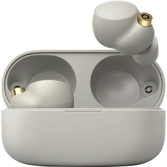 Pre-Owned Sony WF-1000XM4 - True wireless earphones with mic - in-ear - Bluetooth - active noise canceling - silver - Grade A - Used