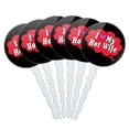 thumbnail image 1 of I Love My Hot Wife Red Cupcake Picks Toppers - Set of 6, 1 of 1