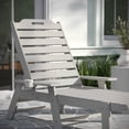 thumbnail image 6 of Merrick Lane Gaylord Set of 2 Adjustable Adirondack Loungers with Cup Holders- All-Weather Indoor/Outdoor HDPE Lounge Chairs in White, 6 of 12