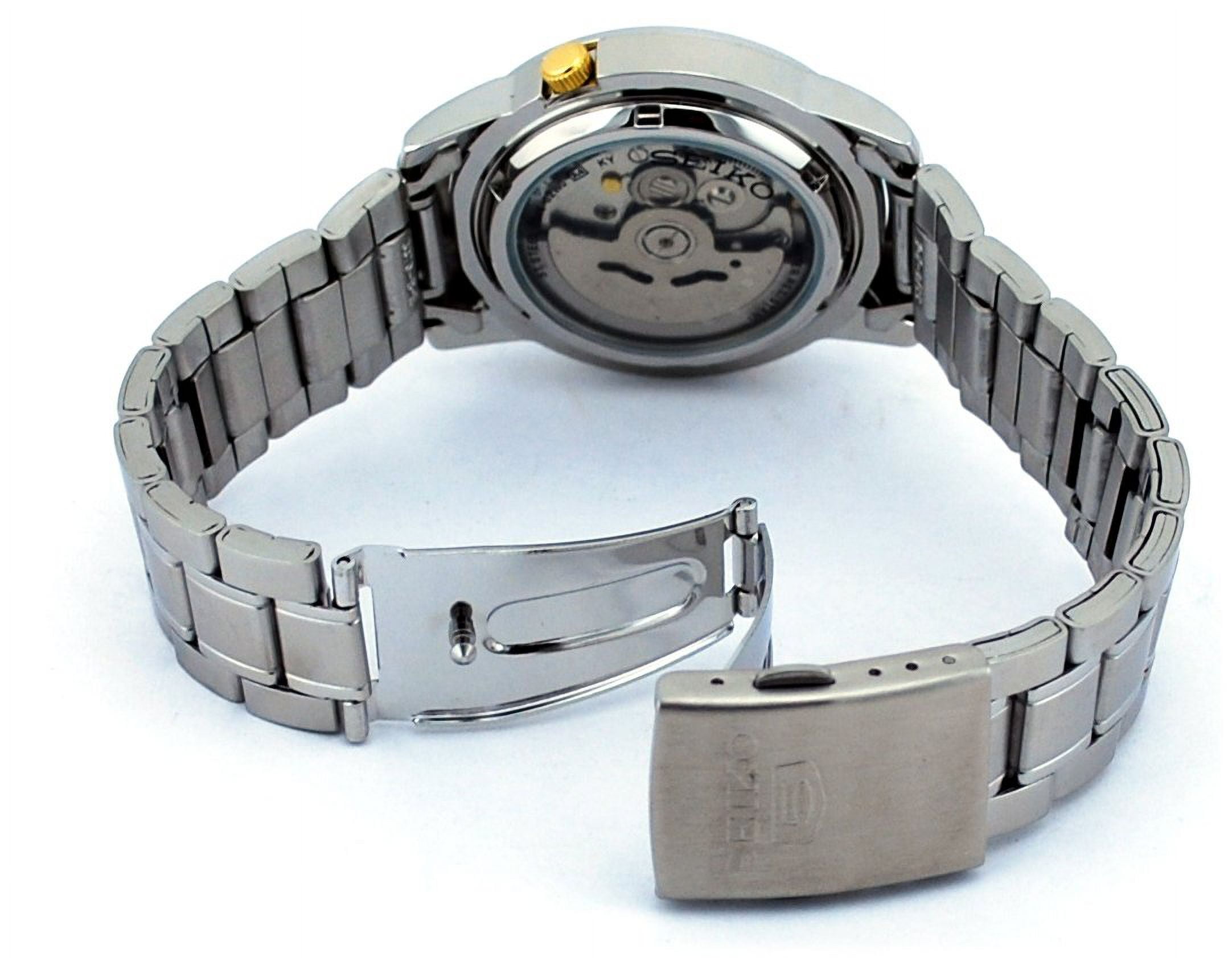 Seiko Men s 5 SNKK09 Stainless Steel Silver Dial Lumbrite Index Automatic Watch Walmart