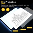 thumbnail image 5 of Yescom LED Drawing Board Tracing Light Pad Artist Stencil Tattoo Dimming A2 A4 2 Pack, 5 of 12