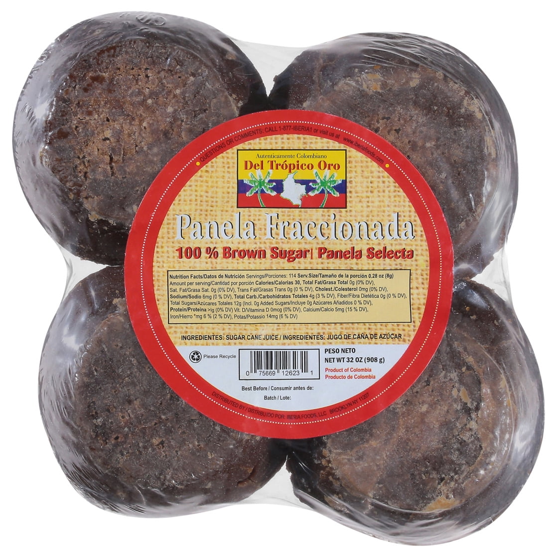 Iberia Del Tropico Oro 100% Brown Sugar, 32 oz