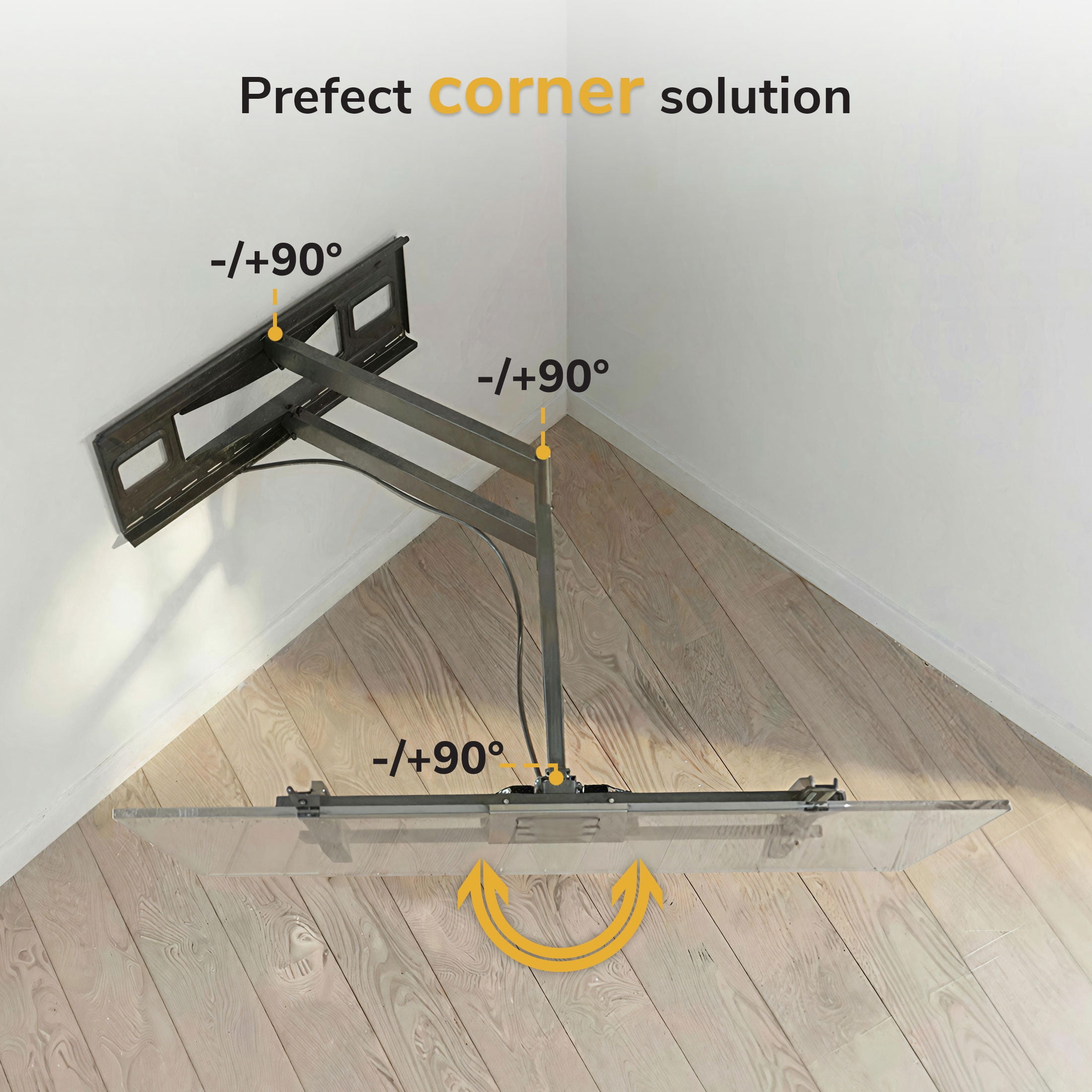 Mount-It! Full-Motion TV Wall Mount with 40" Extension for 32" to 90" TVs Capacity 110 lbs., Heavy Duty, Lifetime Warranty