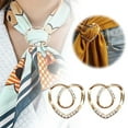 thumbnail image 2 of Products Classification Buttons 1 Fashion Scarf Clip with Pearl Rhinestone and Gold Plated Ring for Elegant Accessorizing, 2 of 7
