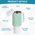thumbnail image 4 of Love Pattern Insulated Tumblers 40oz Double-Walled Stainless Steel Water Bottles Car Handle, 4 of 8