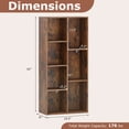 thumbnail image 3 of Gymax 2PCS 7-Cube Bookcase w/7 Compartments 2 Anti-tipping Kits for Home Office, 3 of 10
