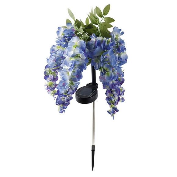 Solar LED Outdoor Wisteria Garden Lighting Lamp Automatic Charging Solar Garden Lights Large Realistic Flowers For Courtyard Front Yard