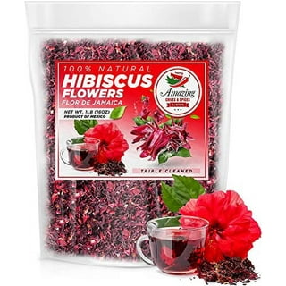 2lb Dried Hibiscus Flower Whole, Flor De Jamaica by 1400s Spices