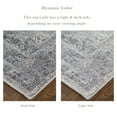 thumbnail image 3 of Feizy Sarrant Transitional Medallion, Gray/Silver/Ivory, 6'7" x 9'10" Area Rug Sheen Bohemian & Eclectic Distressed Floor Rug for Living room Bedroom, 3 of 9