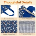 thumbnail image 4 of Dark Blue Princess Fairy Forest Pattern Insulated Lunch Bag for Women & Adults,Large Portable Soft Cooler Lunch Bag,Thermal Food Storage Tote with Pearl Cotton,8.66L,8.75x5.75x9.5 Inch, 4 of 6