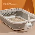 thumbnail image 3 of Cat Litter Tray, Professional Open Cat Litter Box Collapsible Easy To Clean Open Air Kitty Litter Pan  With Baffle Scoop For Bedroom Indoor, 3 of 8