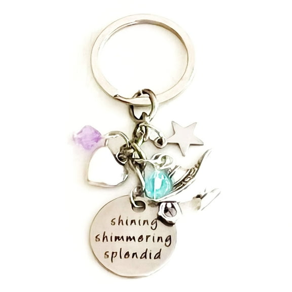 Hanalea Island Jewelry Co. Shining Shimmering Splendid Aladdin and Jasmine Silver Charm Keychain Accessories Gift of Magical True Love | Merchandise for Women