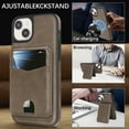 thumbnail image 4 of Compatible with Magsafe 2 in 1 Detachable for iPhone 15 Wallet Case with Card Holder Women Men, Magnetic PU Leather RFID Blocking Flip Kickstand Credit Slots,for iPhone 15, Coffee, 4 of 11