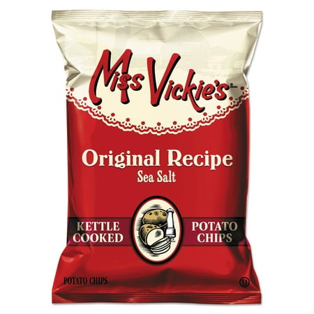 Grandmas 44443 Kettle Cooked Sea Salt Potato Chips, 1.375 oz Bag, 64/Carton
