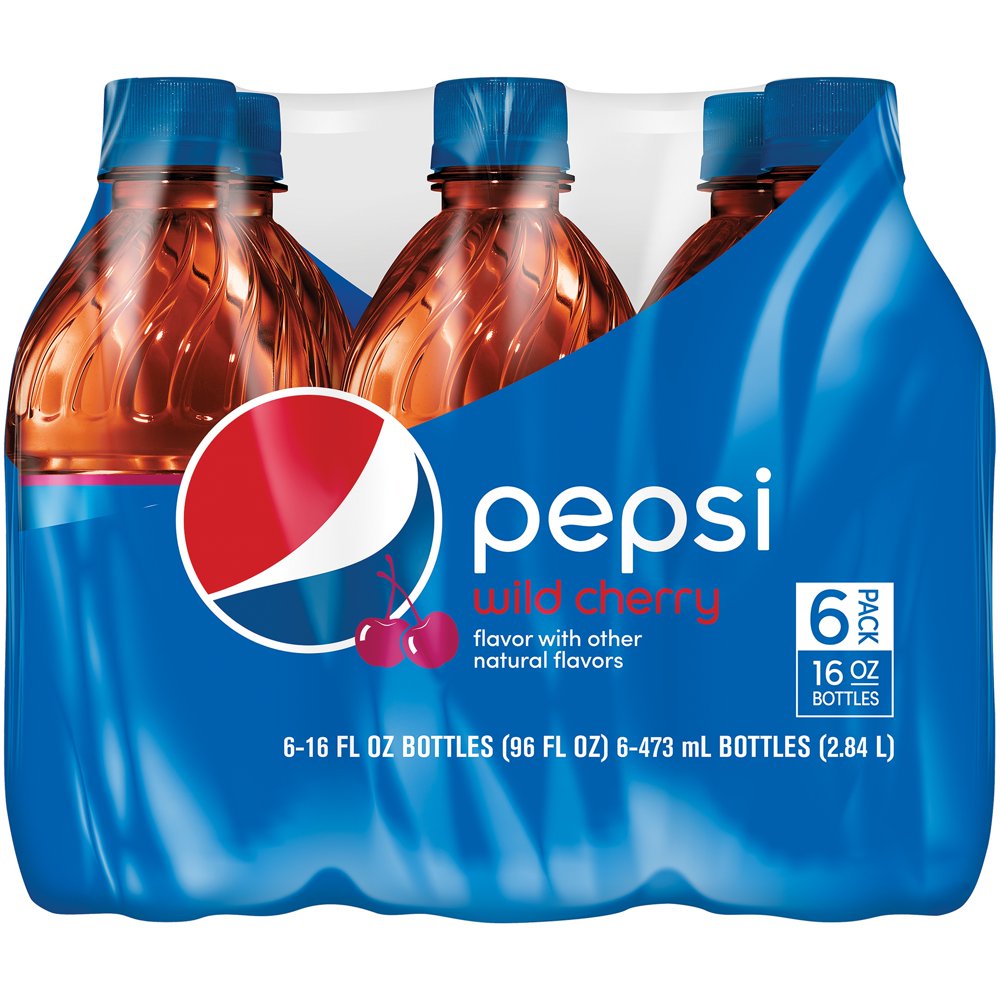 Pepsi Wild Cherry Soda, 16 Fl. Oz., 6 Count