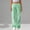 Green women wide leg pants a1, variant on Cagogo Women Wide Leg Elastic Waist Pants Flowy Striped Casual Lounge Long Pants Loose Comfortable for Vacation Travel Beachwear, Blue S