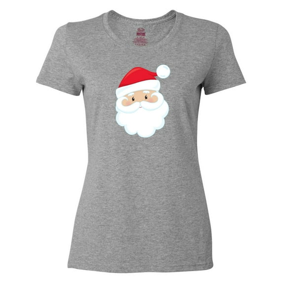 Inktastic Santa Claus, Smiling Santa, Red Hat, White Beard Women's T-Shirt