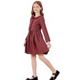 thumbnail image 6 of SOLOCOTE Girls Plaid Cotton Long Sleeve Peter Pan Classic Vintage School Dress, 6 of 6